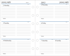 Mini 6 Ring Organizer Refill Pages