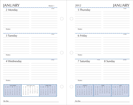 2012 3 hole weekly organizer insert