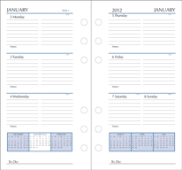 2012 6 ring organizer refill